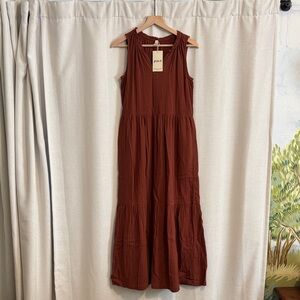 Pact Women's Double Gauze Ruffle Dress